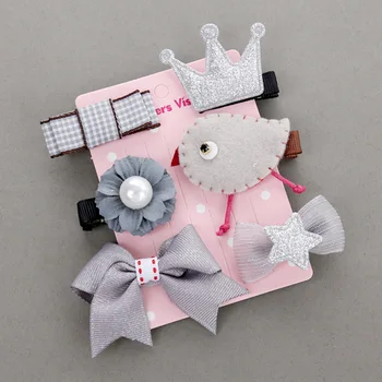 

6pcs Headwear Set Girls Toys Bow Hairgrips Kids Sweet Kids Toys Beauty & Fashion Toys Kids Hairpins Hair Styling Tool Girls Toys