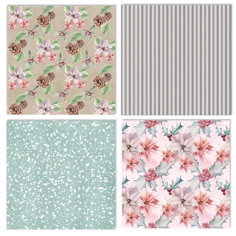 24 Sheets 6"X6" Christmas Day Patterned Paper Pad Scrapbooking Handmade Craft Background Alinacraft