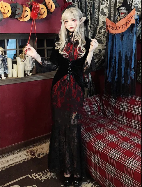 Vampire Dress Cosplay Costume Adults' Women's Dresses Performance Masquerade  Easy Halloween Costumes 2023 - US $40.99