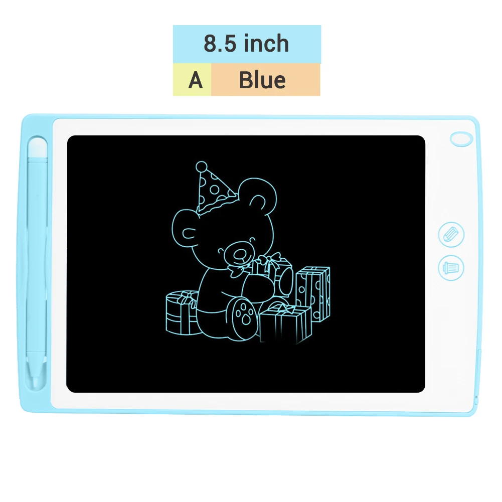 Blue A 8,5/10 дюймов ультра-тонкий цветной экран для письма планшет электронный блокнот для письма детский чертежный почерк доска Рождественский подарок детям - Цвет: Blue A