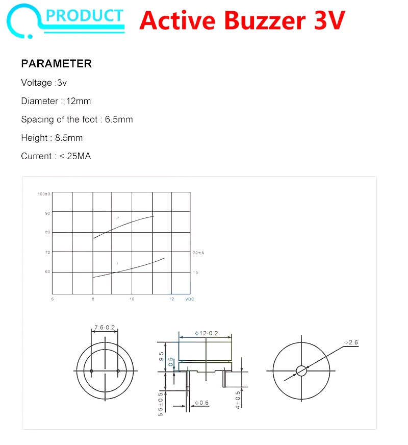 10 stücke 3V 5V 12V Aktive Summer Magnetische Lange Dauer Beep Ton 12*9,5mm Neue Und Original Für Arduino Mini Stecker Lautsprecher – Detail 4