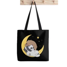 

Shopper Beautiful Bears Tote Bag Printed Tote Bag women Harajuku shopper handbag girl Shoulder shopping bag Lady Canvas Bag
