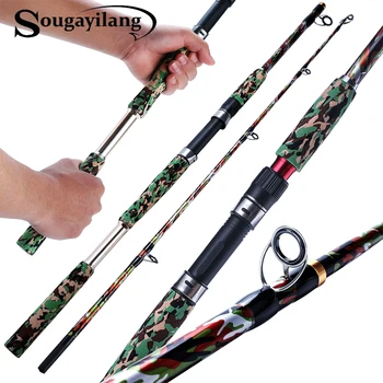 

Sougayilang 1.65m Spinning Hand Lure Fishing Rod Pesca Carbon Pole Canne Carp Fly Gear Reel Seat Feeder Ultralight Travel