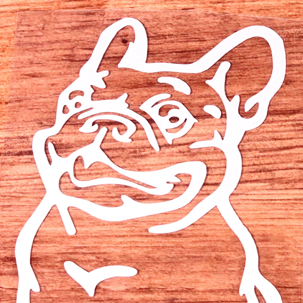 Wooeight 1Pc Universal Black White French Bulldog Car Auto Styling Sticker Decorative Decal Vinyl Cars Custom Window Door Wall (9)