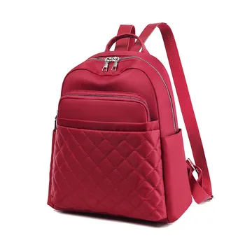 

Casual Oxford small women backpack Retro Fashion gril shoulder bag simple solid color wild soft leisure travel backpacks