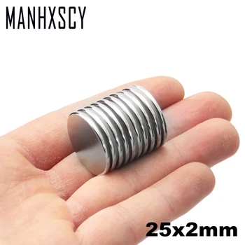 

200pcs Neodymium N35 Dia 25mm X 2mm Strong Magnets Tiny Disc NdFeB Rare Earth For Crafts Models Fridge Sticking magnet 25x2mm