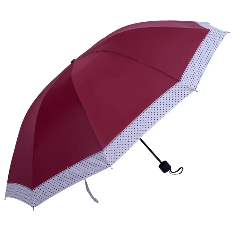 

Manufacturers Direct Selling New Style 65 Three Fold Customizable Advertisement 10 Bone All-Weather Umbrella Pongee