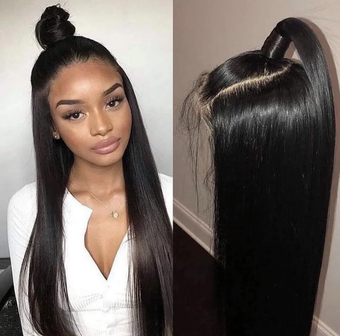 Svipwig Synthetic Lace Front Wig Black Women Straight Daily Wig Cosplay Natural Hairline Glueless Wigs