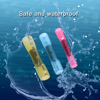 

50/20/10PCS Waterproof Heat Shrink Butt Connectors Electrical Wire Splice Cable Crimp Terminals AWG 22-10 Connector