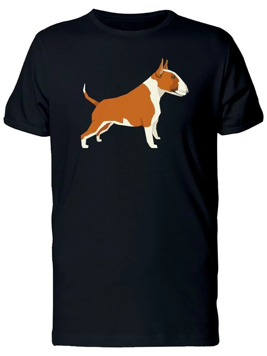 

Red And White Bull Terrier Dog Men'S Tee -Image By Confortable Tee Shirt