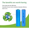 10440 capacity Battery 1000mAh 3.7V Rechargeable Lithium ion AAA Batteries Button Top Li-ion Batteries FLASHLIGHT SHAVER ► Photo 3/6