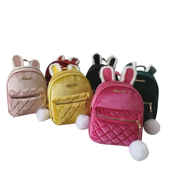 

Toddler baby girl backpack velvet mini backpack fashion outdoor leisure children girl shoulder bag