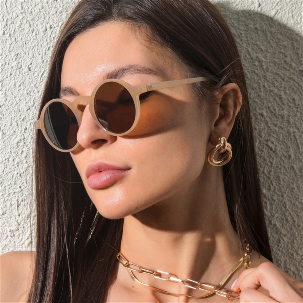 1PC Unisex Fashion Retro Round Sunglasses Brand Designer Vintage Small Frame Sun Glasses Korean Style Driving Eyewear UV400 big frame sunglasses