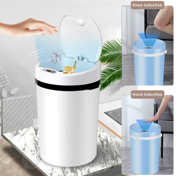 

16L Large Automatic Sensor Dustbin Sensor Trash Can Induction Waste Bin Plastic Dustbin Household Dry and wet Trash Bin
