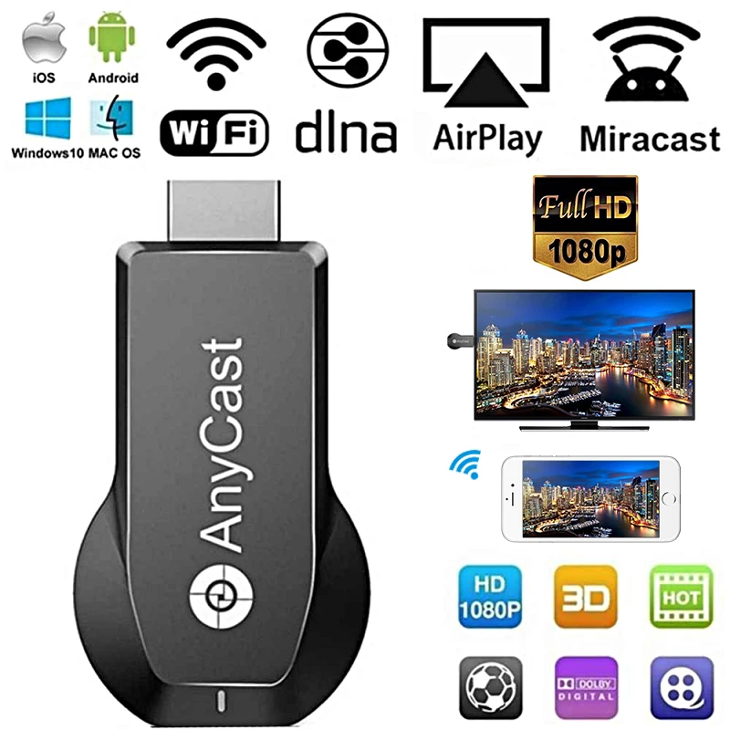 ТВ-карта Anycast M2 Plus HDMI поддержка Miracast AirPlay DLNA 2 4G беспроводной Wi-Fi дисплей приемник |