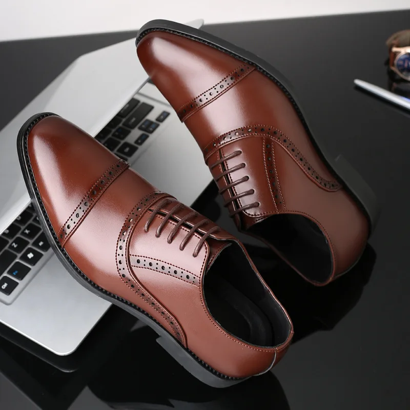 Mazefeng/Брендовые мужские кожаные деловые туфли; мужские офисные туфли на плоской подошве; дышащие вечерние туфли-оксфорды для свадьбы и юбилея