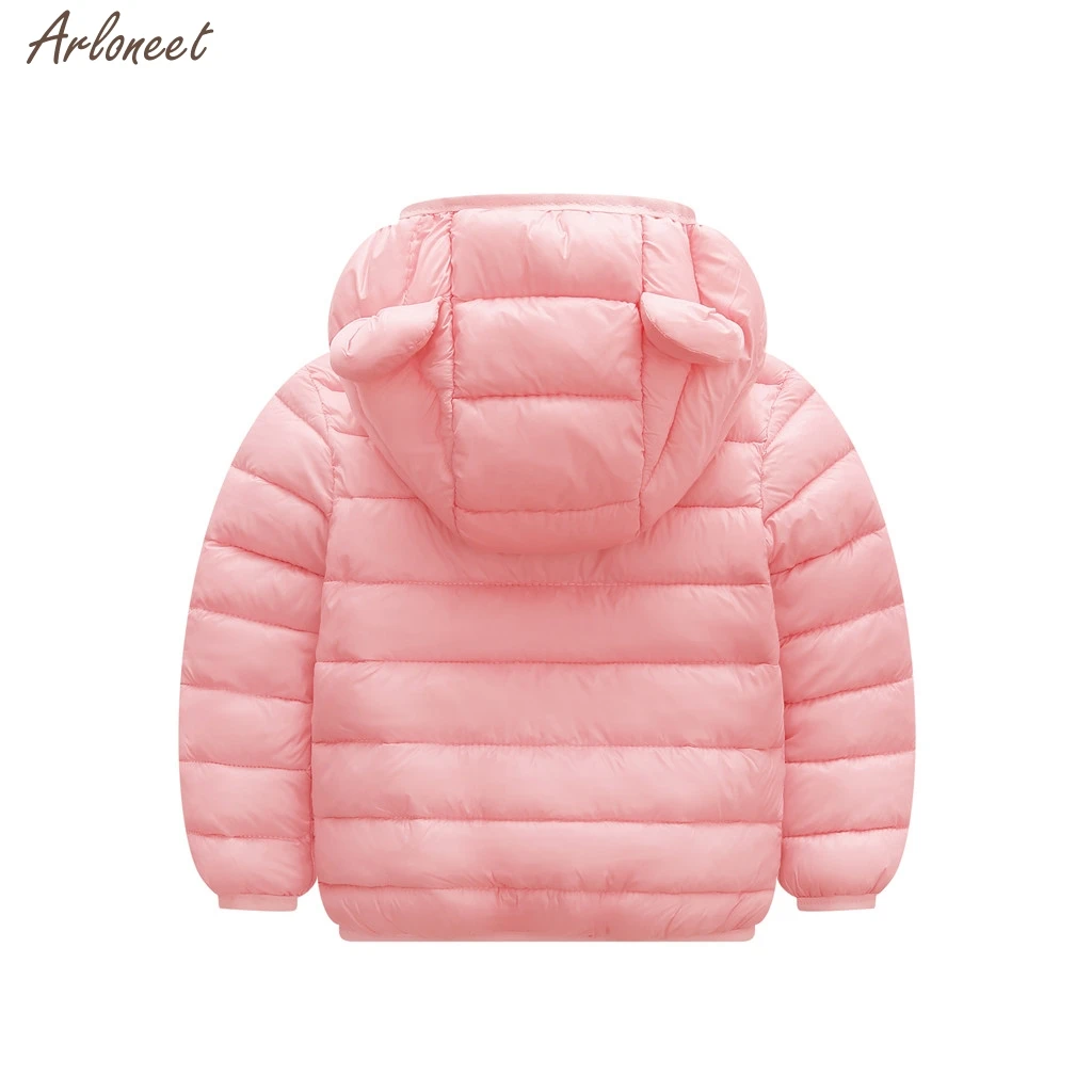 Children Boys Girl Winter Coats Jacket Kids Zip Thick Ears Snow Hooded Outwear Baby Coat Baby Coat jacket NEW Fashion