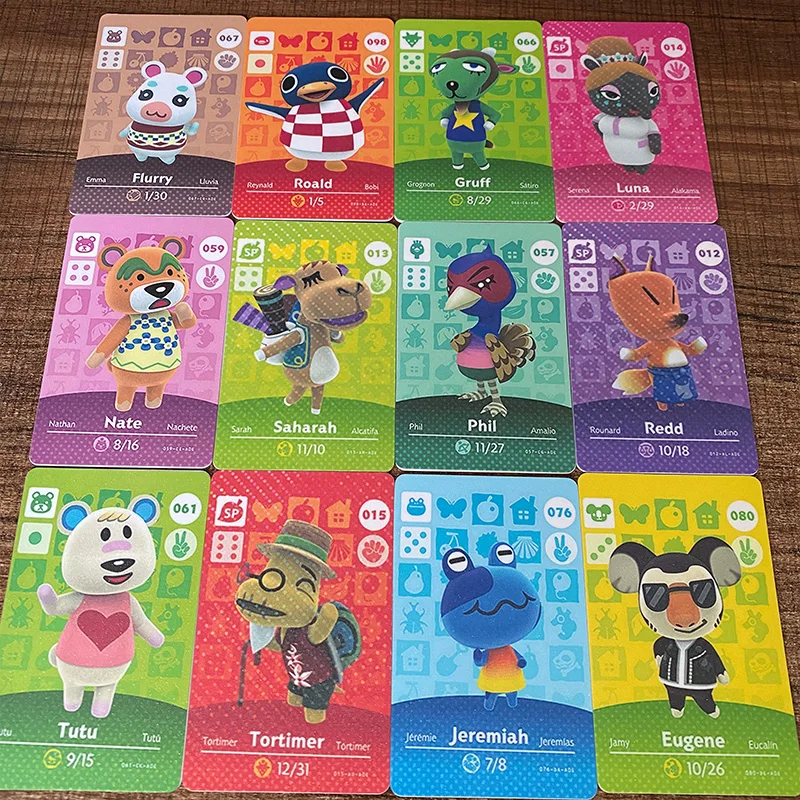 

New English version (001 to 100) Animal Crossing Card Amiibo locks nfc Card Work for NS Games Series 1