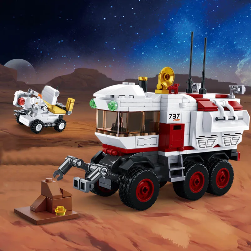 

Space Station Rocket Compatible Legoingly lunar lander Spaceship Space Shuttle Ship Figures Model Building Blocks Bricks toys