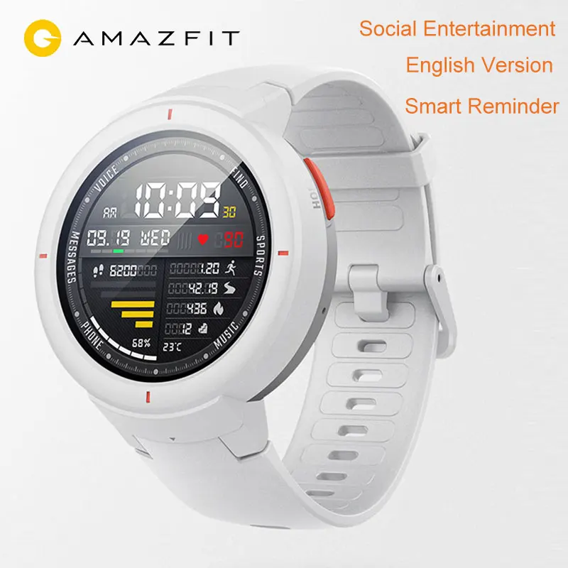В наличии английская версия Huami Amazfit Verge умные спортивные часы 1 3 дюймов AMOLED экран