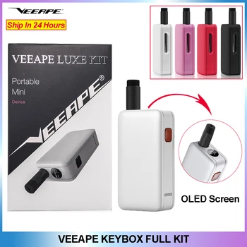 

Portable Veeape Keybox Vape vaporizer kit 650mah battery OLED Screen Variable Voltages E-cigarette with V19 tank for ploomtech