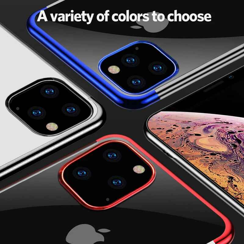Для apple iPhone 11/12/11 Pro/12 pro/11 Pro max Прозрачный ударопрочный мобильный телефон Мягкий