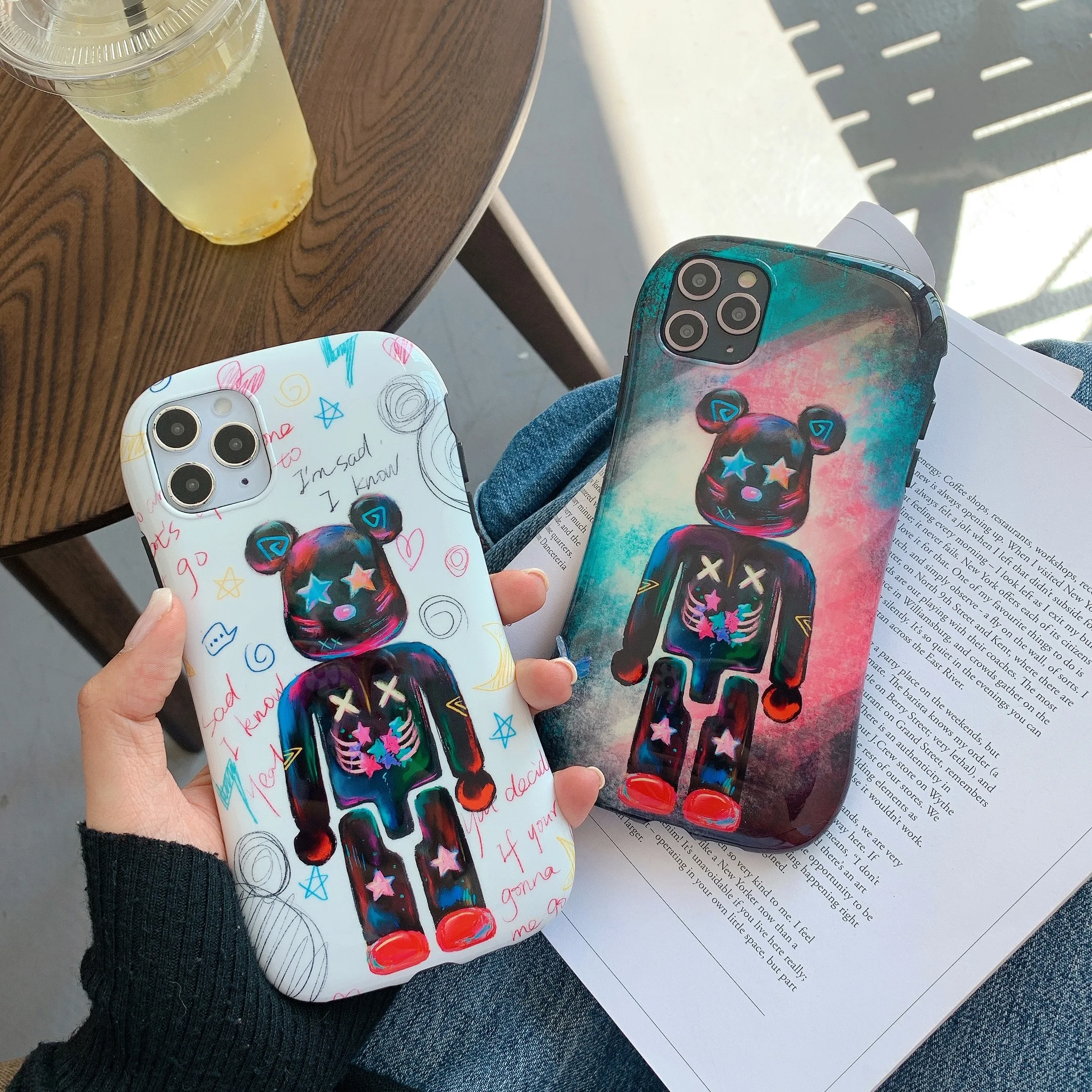 Модный камуфляж милый медведь мобильный телефон чехлы для iPhone 7 8 SE2020 X XR XSMAX 11 11PRO