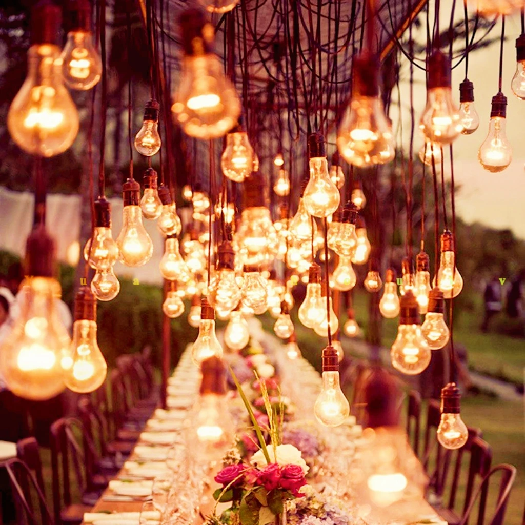 

DIY Retro Cord Multiple Light Sources Simple Pendant Lamp Dining Room Spider Pendant Light E27 Lamp Wedding New Year Party Decor