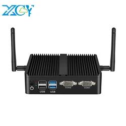 Mini PC Intel Pentium N3540 Quad core jusqu'à 2.66GHz, 4 go de RAM, 64 go de SSD, wi fi 2.4 GHz, 2x Ethernet Gigabit rs 232, sans ventilateur, Windows/Linux 