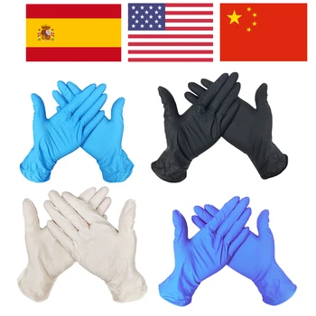 

Spain Fast Delivery 100pcs Disposable Latex Gloves Universal Cleaning Work Finger Gloves Protective Home Food For Safety