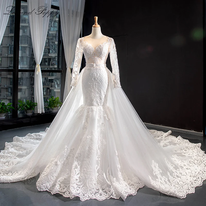 Реальные фотографии Vestido de Noiva кружевные свадебные платья русалки 2020 женское