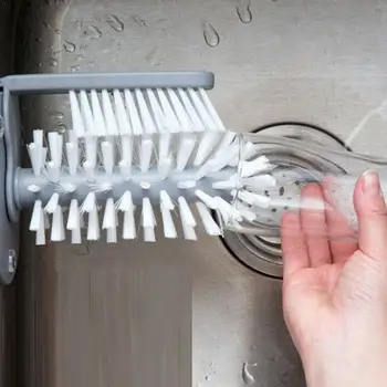 

1PC Cup Borstel Keuken Draaiende Water Kopje Thee Cup Borstel Lui Tool Muur Cleaning Nieuwe Zuig Creative Gereedschap Glas X9W0