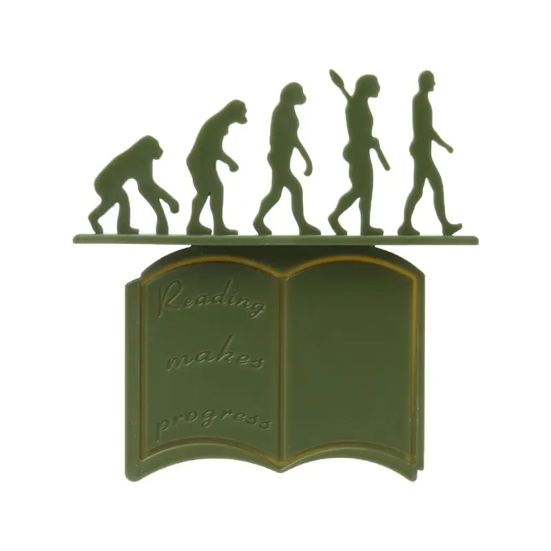 Креативная Теория эволюции Закладка 3D силиконовый держатель книги для чтения канцелярские принадлежности