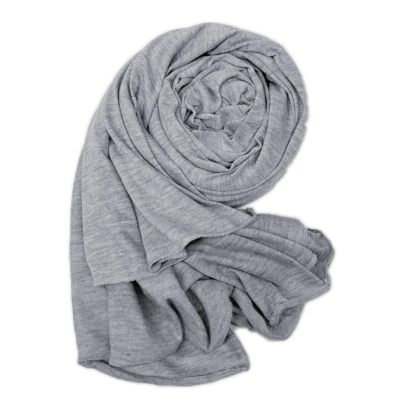 Простой эластичный хиджаб из Джерси шарф шали хлопок головной убор платок-хиджаб для женщин мягкие Макси головные уборы шарфы/шарф