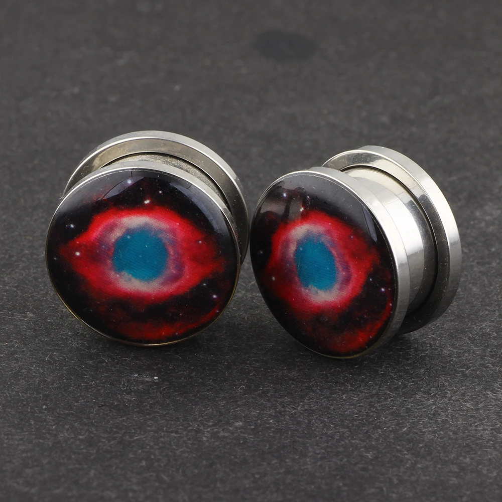 TIANCIFBYJS Ear Piercing Body Jewelry Stainless Steel Logo Flesh Tunnels and Plugs Earring Expander Gauges 70/140pcs Mix 5-16mm