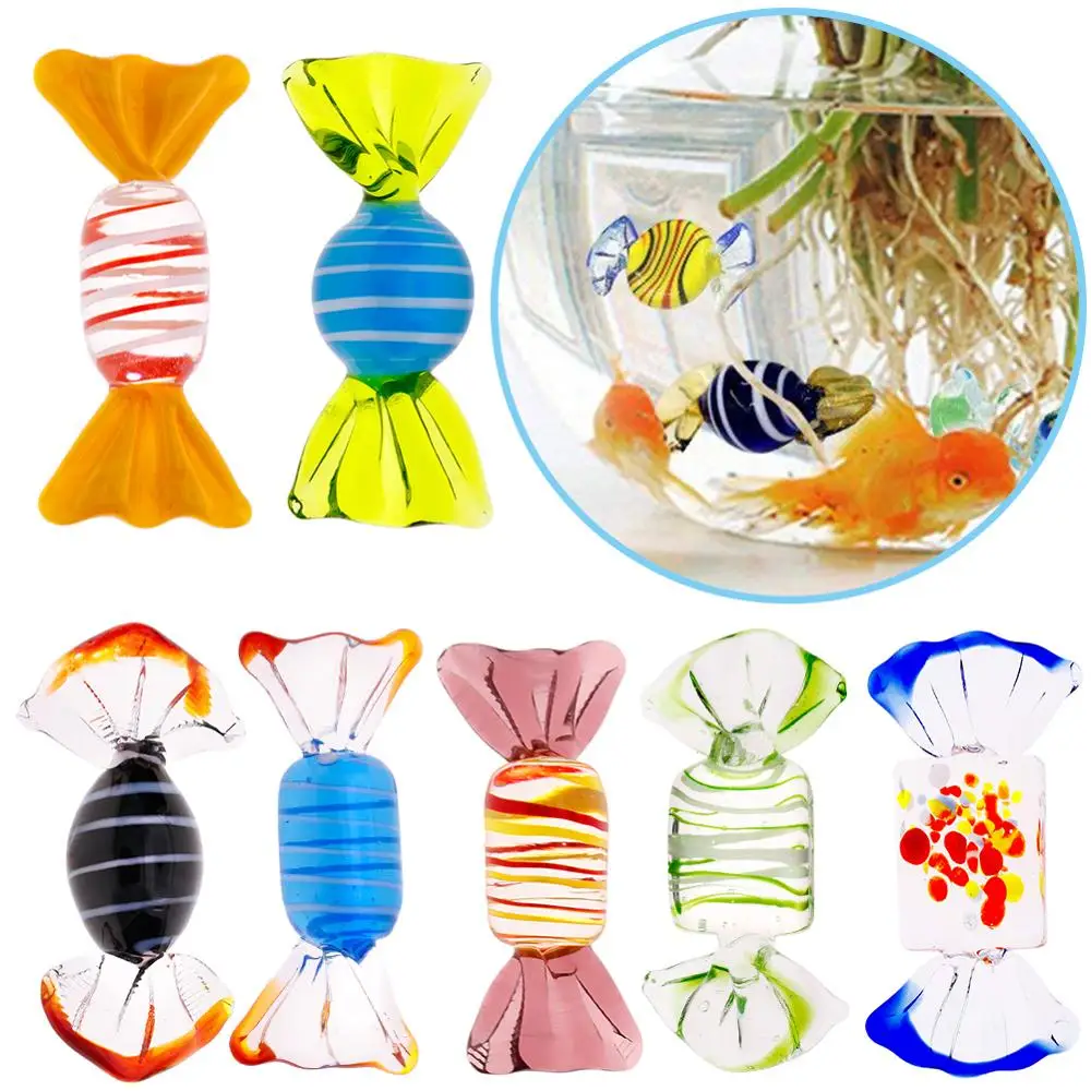 

20pcs DIY Vintage Murano Style Glass Sweets Candy Ornament for Home Party Wedding Christmas Festival Decorations Gift
