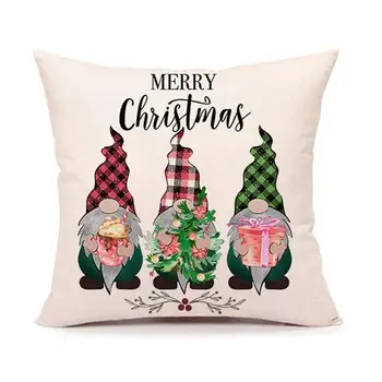 

Merry Christmas Throw Pillow Cover Santa Gnome Cushion Pillowcase pillow case Merry Christmas Throw Pillow Cover