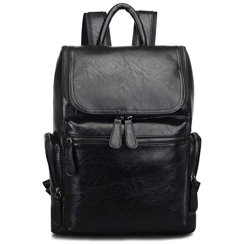 

New Arrival Men's Backpack Fashion PU Leather Waterproof Large Capacity Backpack For Business Traveling Shopping Handsome