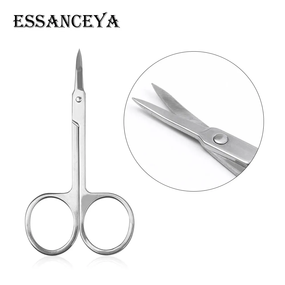 ESSANCEYA 1 шт. ножницы для макияжа маленькие ножницы для носа из нержавеющей стали округлые Эпилятор ресниц инструмент для удаления волос - Цвет: 1 Pcs