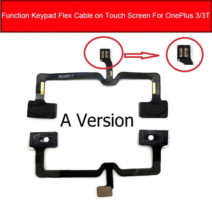 Функциональный гибкий кабель для клавиатуры для Oneplus 1+ 2 3 3t 5 X Кнопка меню сенсор функция сенсор гибкий запасной ленточный кабель Запчасти - Цвет: A Version 3 3t