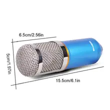 Студийный BM-800 конденсаторный микрофон+ амортизирующее крепление+ кабель питания+ Защитная крышка D08A