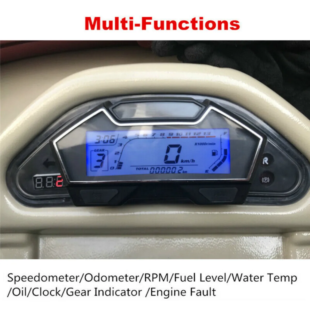 NEW Universal LCD Speedometer Digital Backlight Odometer For 1,2,4 Cylinders Motorcycle For Ducati for Kawasaki for Yamaha