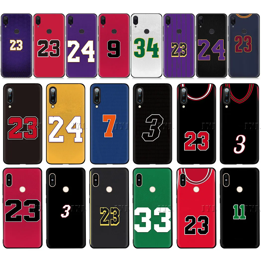 Мягкий чехол для телефона Basketball 23 24 Number случай Redmi Примечание 4X5 7 K20 6 Pro 5A Prime Go |