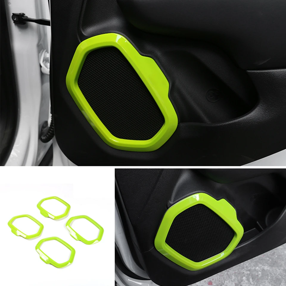 MOPAI Interior Mouldings for Car Door Speaker Decoration Cover Ring Cover Frame Trim for Jeep Renegade