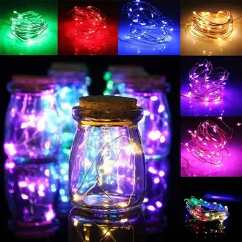 

Christmas Party Decor Ornament LED Light String For Wine Stopper Xmas Halloween Party Dinner Solar Energy Light For Home Bar