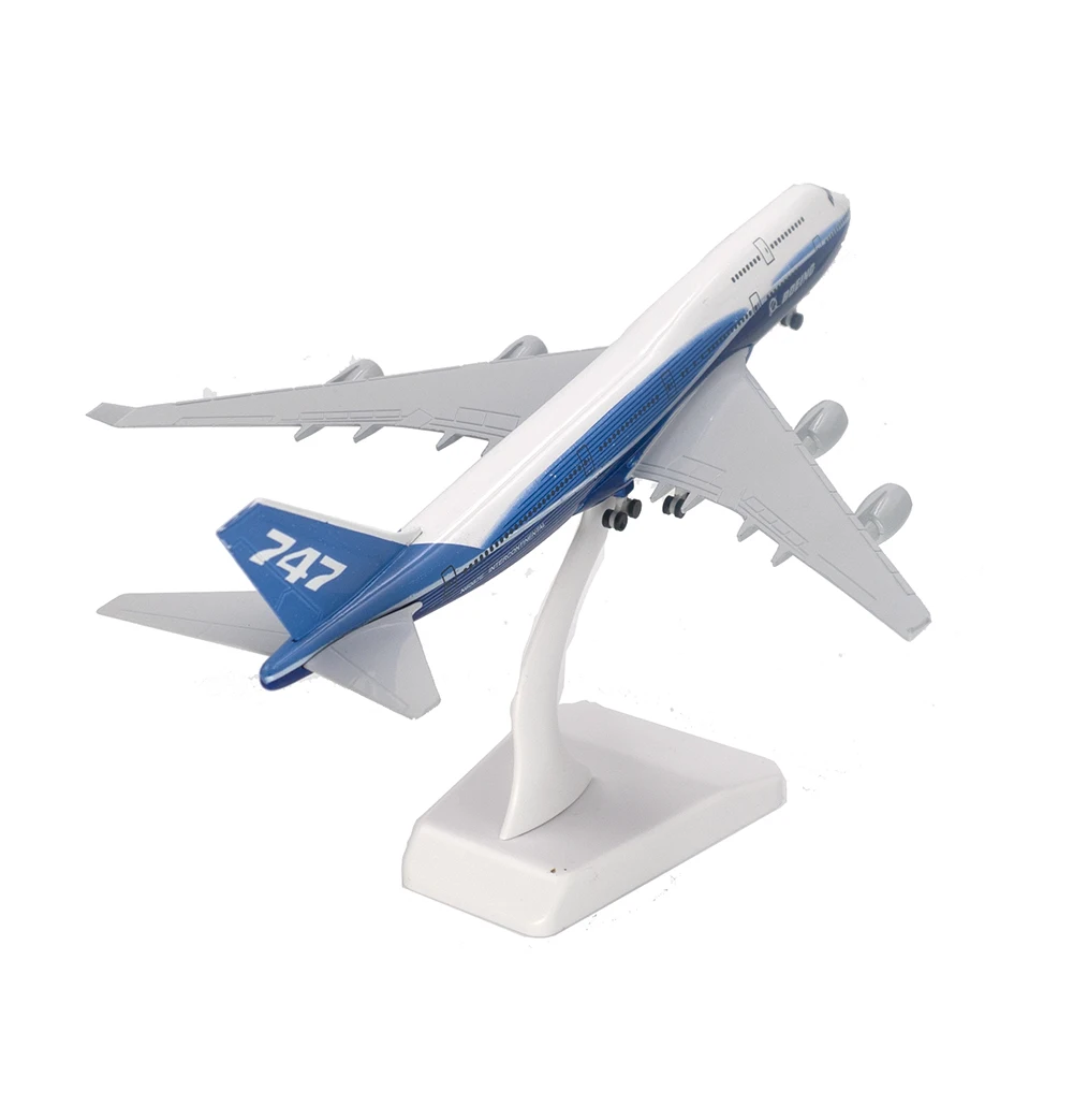20 см самолет Boeing 747 прототип сплав самолет с колесом B747 модель игрушки для детей подарок для коллекции