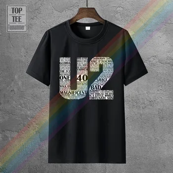 남성용 블랙 로고 티셔츠, U2 아일랜드 록 밴드 타이틀즈, S to 3Xl, 신상