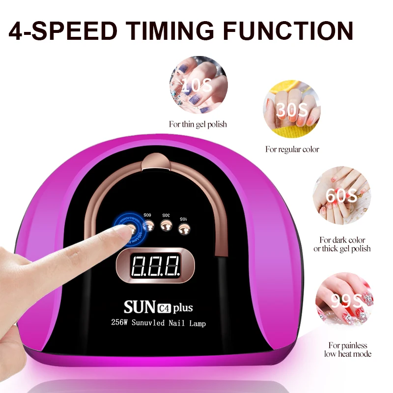 Lampada per unghie a LED UV ad alta potenza con cabina per smalto in gel con 57 LED, apparecchiatura per asciugatura unghie per manicure, strumento per asciugatura professionale del gel_voghion.com