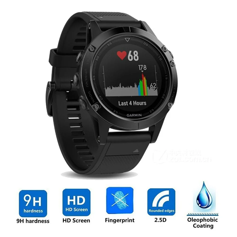

Hot Ultra Clear Tempered Glass Protective Film Guard For Garmin Fenix 5 5 Plus Smart Watch Screen Protector Cover Anti-Explosion