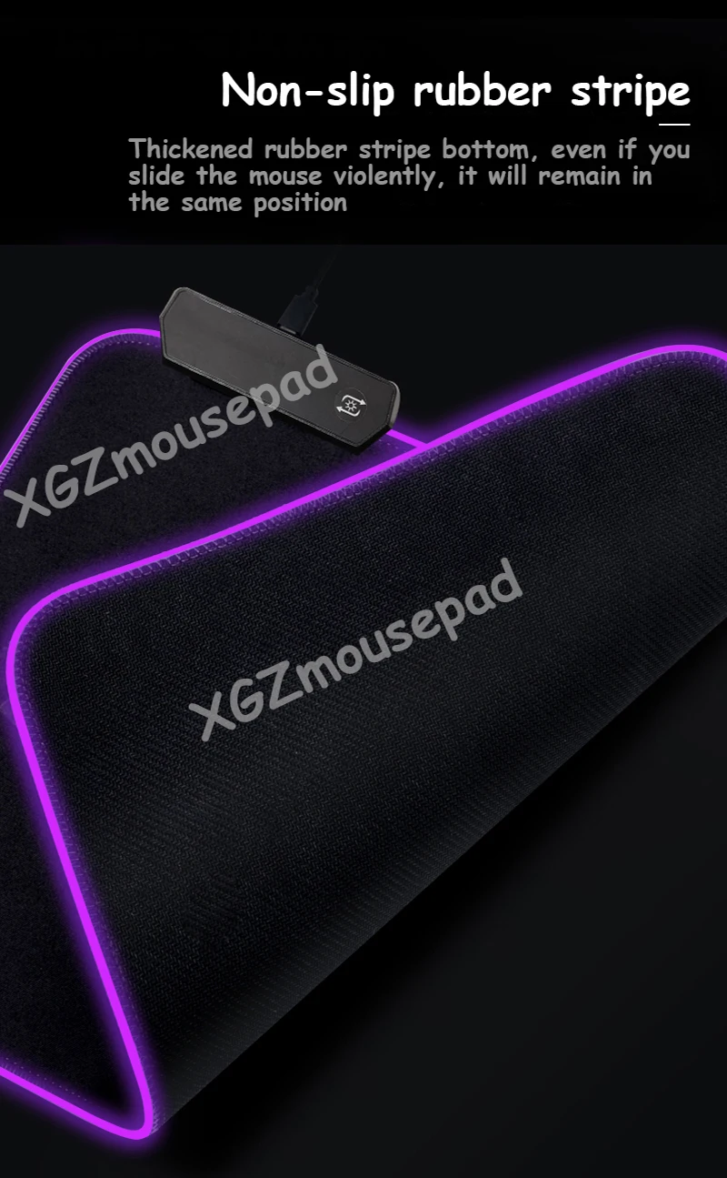 Mairuige Аниме Наруто RGB игровой коврик для мыши большой коврик для мыши светодиодный usb-клавиатура компьютерный Настольный коврик для мышки игровые аксессуары